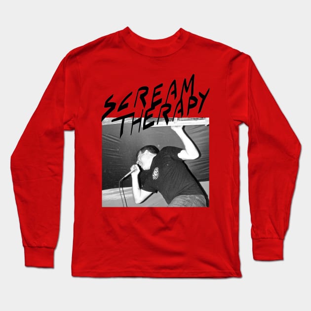 Scream Therapy Podcast Screamer block design Long Sleeve T-Shirt by chalywinged